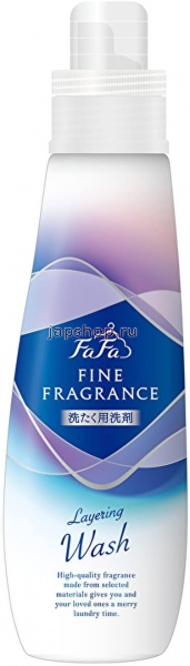 Средства для стирки, 147284 NS FAFA JAPAN Fine Fragrance Layering Wash Жидкое средство для стирки, антибактериальное, с ароматом мыла и освежающими нотками цитрусов и цветов, бутылка с колпачком-дозатором, 600г. 1/12