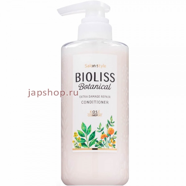 Кондиционеры, 391411 Bioliss Botanical Extra Damage Repair Восстанавливающий кондиционер для поврежденных волос, с цветочно-фруктовым ароматом, 480 мл