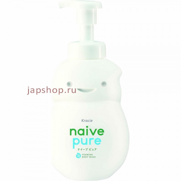 Для тела, 161031 Naive Pure Foam Body Soap Жидкое мыло-пенка для тела для всей семьи, без добавок, без аромата, 550 мл