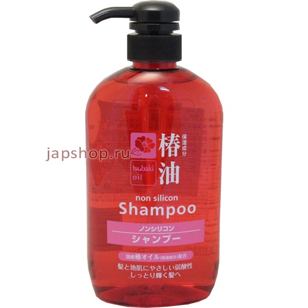 Шампуни, 830136 Kumano Shampoo Tsubaki Oil Шампунь с натуральным маслом камелии для объема и блеска волос, 600 мл