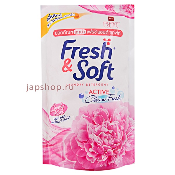 Гели для стирки, 852396 Lion Fresh Soft Гель для стирки всех типов тканей концентрированный, Сладкий Поцелуй, мягкая упаковка, 400 мл