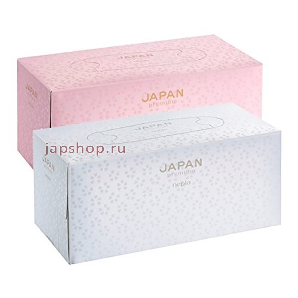 Бумажные полотенца и салфетки, 140292 Nepia Japan Premium Tissue Бумажные двухслойные салфетки, 200х227 мм, 220 шт