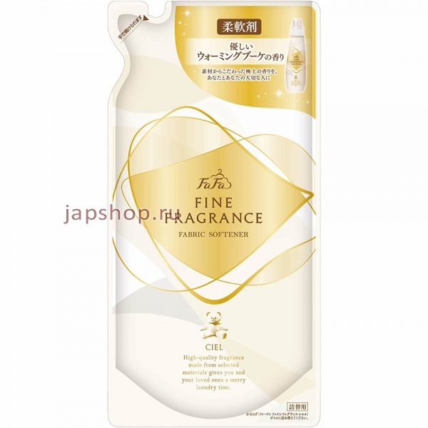 Ополаскиватели, Кондиционеры, 328737 FaFa Fine Fragrance Ciel Кондиционер ополаскиватель для белья, с антистатическим эффектом, с ароматом мускуса и лилии, мягкая упаковка, 500 мл