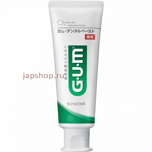 Зубные пасты, 009684 Sunstar Gum Dental Paste Зубная паста для защиты зубов и десен, со вкусом мяты и трав, 120 гр