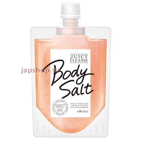 Уход за телом, 394117 Utena Juicy Cleanse Скраб для тела на основе соли с ароматом персика, 300 гр.