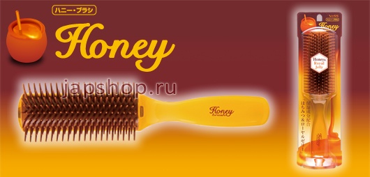 Уход за волосами, 721113 *Honey Brush Щетка массажная для увлажнения и придания блеска волосам с мёдом и маточным молочком пчёл