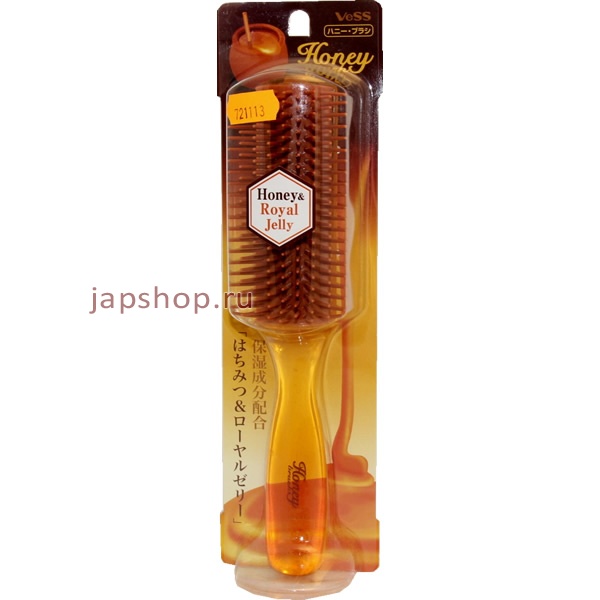 Уход за волосами, 721113 *Honey Brush Щетка массажная для увлажнения и придания блеска волосам с мёдом и маточным молочком пчёл