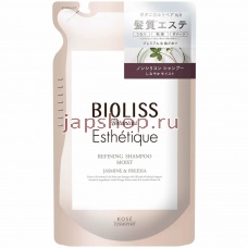 Шампуни, 396218 Bioliss Botanical Esthetique Refining Moist Шампунь для волос увлажняющий, с ароматом жасмина и фрезии, мягкая упаковка, 400 мл