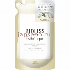 Кондиционеры, 396300 Bioliss Botanical Esthetique Gloss Coating Кондиционер для волос, для придания гладкости и блеска волосам, с ароматом пиона и свежих ягод, мягкая упаковка, 400 мл