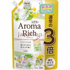 Ополаскиватели, Кондиционеры, 326984 Lion Aroma Rich Ellie Кондиционер для белья действия с богатым ароматом натуральных масел, аромат унисекс, мягкая упаковка, 1200 мл