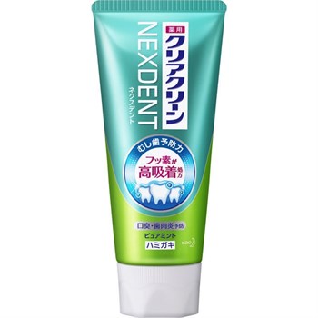 334091 KAO Clear Clean NEXTDENT Pure Mint Лечебно-профилактическая зубная паста с микрогранулами и фтором, комплесного действия (со вкусом мяты), 120г 334091 - фото 1085