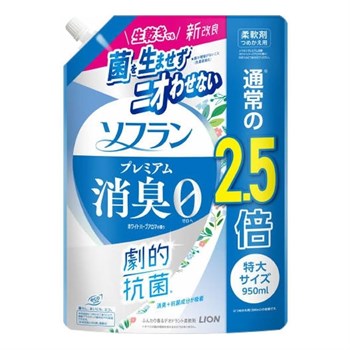 363699 LION SOFLAN Premium Deodorizer 107 кондиционер для белья защита от неприятного запаха - аромат луговых трав 950 мл 363699 - фото 1118
