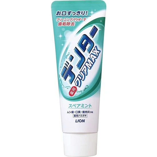 Lion Dentor Clear MAX Spearmint Зубная паста для защиты от кариеса с микропудрой мятный вкус 140г 186441