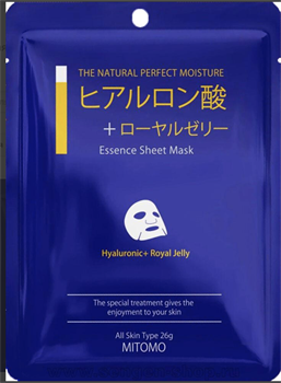 537903 MITOMO Hyaluronic + Royal Jelly Mask Тканевая маска для лица с гиалуроновой кислотой и маточным молочком, 1шт. 537903 - фото 1162