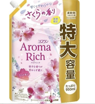 362029 LION Aroma Rich Sakura Кондиционер для белья 950мл 362029 - фото 1258