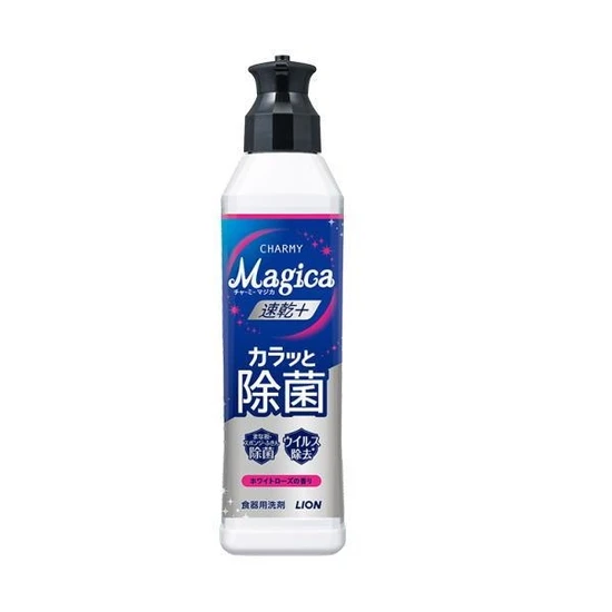 Lion Magica Quick Drying Средство для мытья посуды с эффектом быстрого высыхания аромат белой розы 220мл 347316