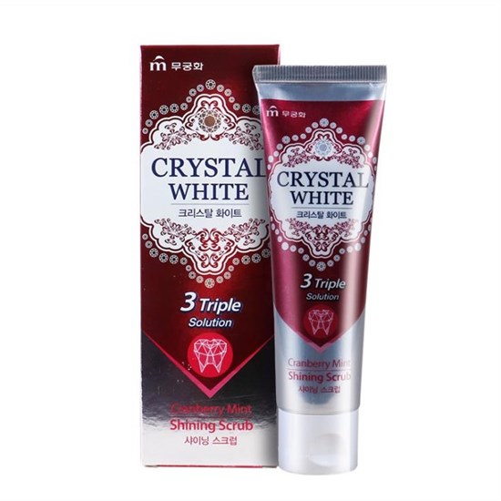 902380 MKH Crystal White Зубная паста отбеливающая  с ароматом клюквы и мяты 110 г 902380 - фото 1382