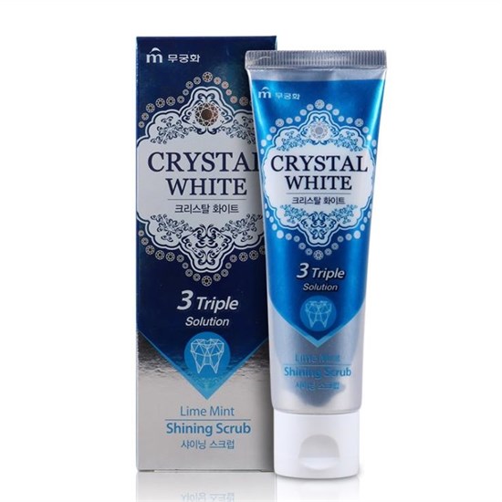 902397 MKH Crystal White Зубная паста отбеливающая  с ароматом лайма и мяты 110 г (коробка) 902397 - фото 1383