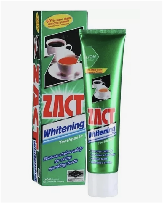 801592 LION Zact Паста зубная отбеливающая от чайного и кофейного налета 150 г 801592 - фото 1397