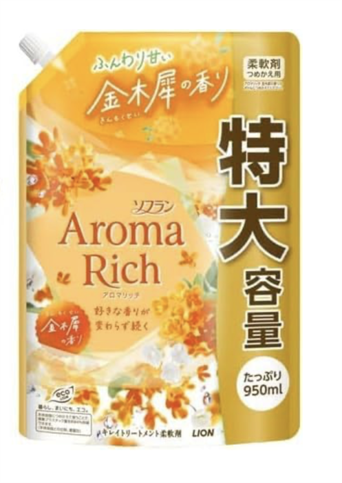 366959 LION Aroma Rich Osmanthus  Кондиционер для белья с ароматом Османтуса  м/у 950мл 366959 - фото 1408