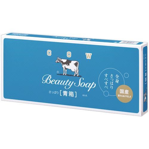010658 COW Blue Box Молочное освежающее туалетное мыло с ароматом жасмина, 6шт по 85г 010658 - фото 1421