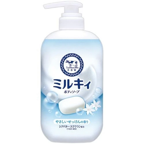 Cow Milky Body Soap Молочное увлажняющее жидкое мыло для тела с ароматом цветочного мыла  500мл 011648