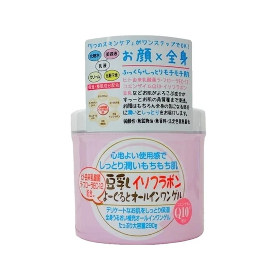 KOR Japan Soy Milk Isoflavone Yogurt Увлажняющий антивозрастной гель для лица с изофлавонами и молочными ферментами 290г 221516
