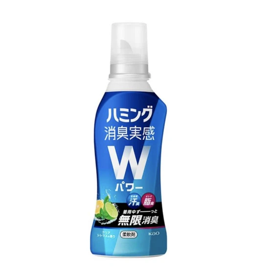 430878 KAO Humming Deodorant Soap W Power Кондиционер для белья дезодорирующий прохладный цитрус 510 мл 430878