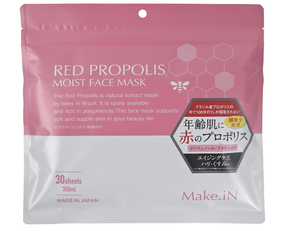 130672 EVLISS Make.iN Red Propolis Moist Face Mask Увлажняющая маска для лица с красным прополисом 30шт 130672 - фото 1546