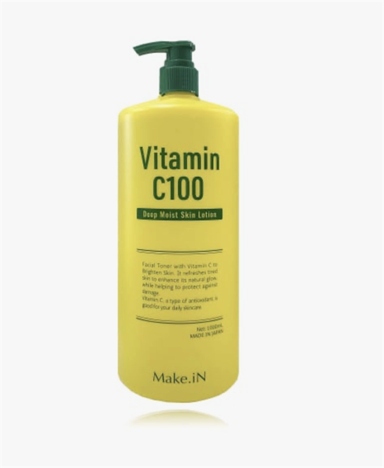 131372 EVLISS Make.iN Vitamin C 100 Deep Moist Skin Lotion Глубоко увлажняющий лосьон для лица и тела с витамином C100,1000мл 131372 - фото 1566