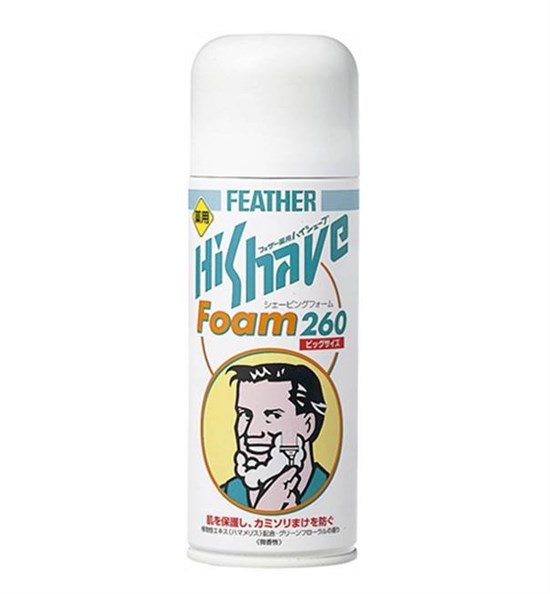FEATHER HiShave Foam Пена для бритья с экстрактом гамамелиса (с лечебным эффектом) 260 г 833064