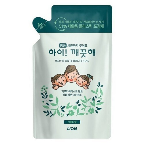 631149 Lion (Korea) Foaming Hand Soap Мыло-пенка для рук зелёный чай м/у 200 мл 631149