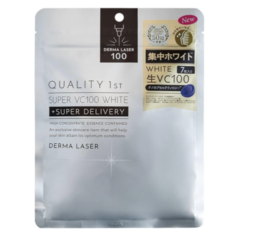 461481 QUALITY FIRST Derma Laser Super VC100 White Mask Limited Edition Тканевая маска с витамином С для интенсивного ухода лимитированная серия 7шт 461481