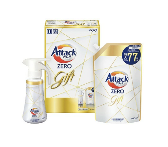 433770 KAO Attack ZERO One-Handed Gift K AN-20 Средство для стирки суперконцентрированное флакон 380мл + м/у 770мл 433770