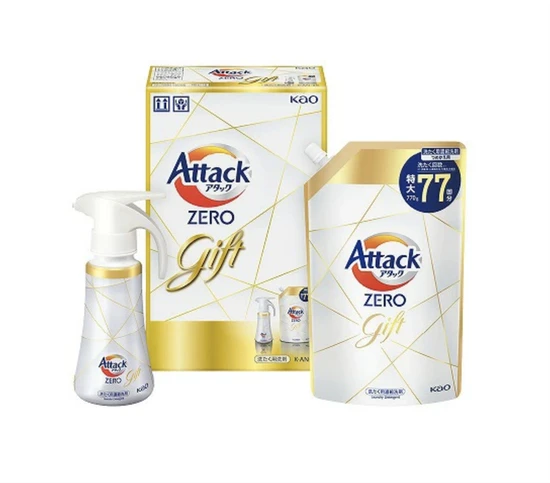 433770 KAO Attack ZERO One-Handed Gift K AN-20 Средство для стирки суперконцентрированное флакон 380мл + м/у 770мл 433770