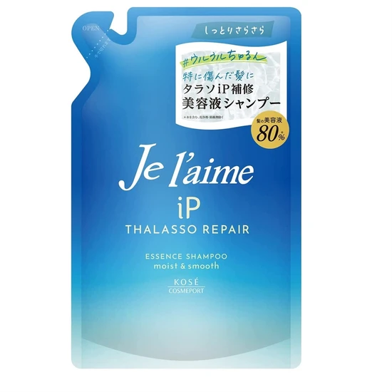523485 KOSE Je l'aime iP Thalasso Repair Восстанавливающий шампунь для всех типов повреждений волос «Увлажнение и гладкость» м/у 340 мл 523485