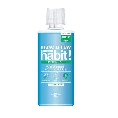NS FaFa Make A New Habit Ополаскиватель для полости рта с ксилитом со вкусом ледяной мяты 473 мл 122861