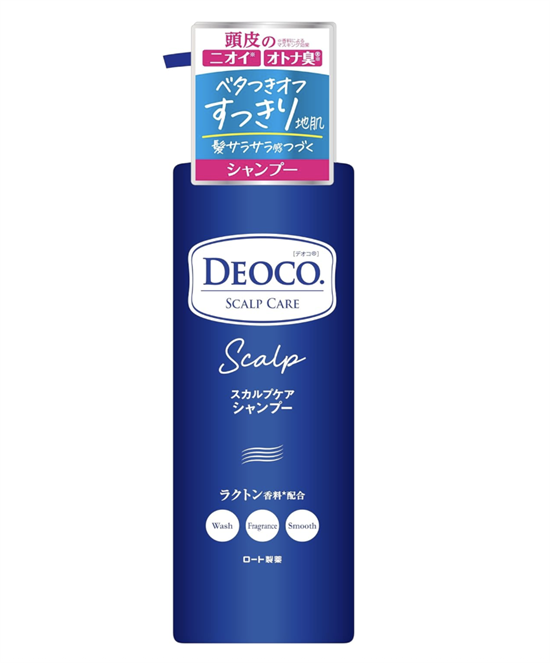 Rohto Deoco Scalp Care Шампунь для ухода за волосами и кожей головы против неприятного запаха с цветочным ароматом 450мл 193943