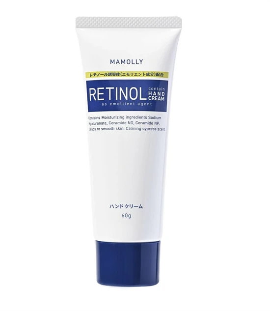 833809 KUMANO YUSHI Mamolly Retinol Крем для рук с ретинолом и ароматом кипариса туба 60г 833809