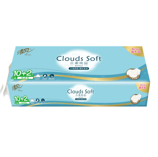 Gold Hond Ye Paper Breeze Clouds Soft Премиальная туалетная бумага 4-хслойная 1Х18м 480386