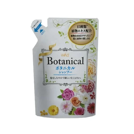 Nihon Wins Botanical Shampoo Увлажняющий шампунь для волос с растительными экстрактами м/у 370мл 829527