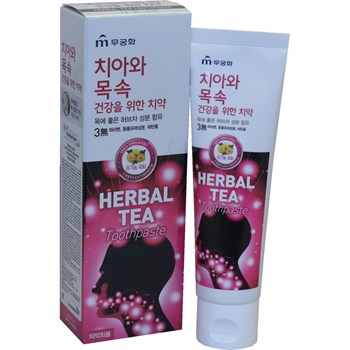 901833 MKH Herbal tea Зубная паста с экстрактом травяного чая (хризантема) коробка 110 г 901833 - фото 376
