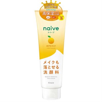 607492 KRACIE Naive Cleansing Foam Yuzu Ceramide Увлажняющая пенка для умывания и снятия макияжа юдзу 200г 607492 - фото 403