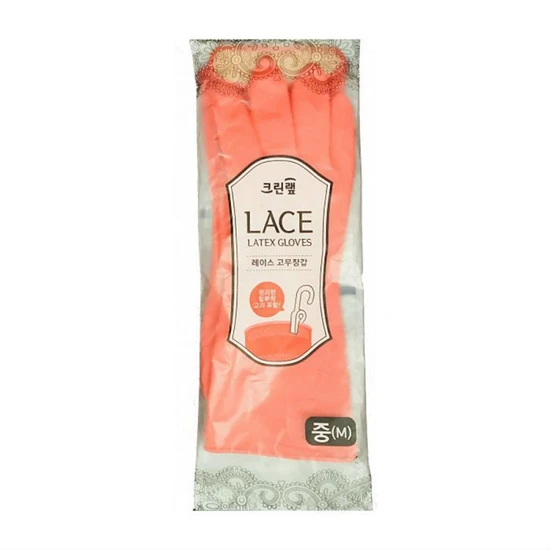 CW Lace Latex Gloves Перчатки из натурального латекса укороченные с крючками для сушки размер M 046431