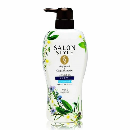 Kose Cosmeport Salon Style Air in Smooth Шампунь для волос с органическими маслами разглаживающий ароматом цветов и трав 500мл 385670