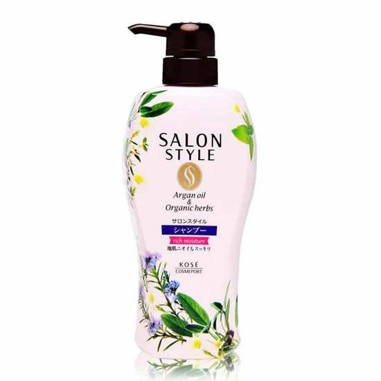 Kose Cosmeport Salon Style Rich Moisture Шампунь для волос увлажняющий с органическими маслами аромат цветов и трав 500мл 385694