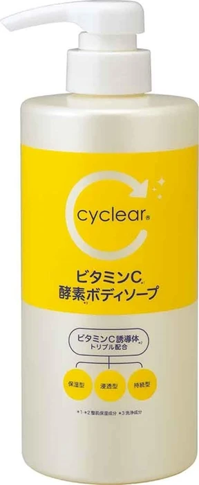 Kumano Yushi Cyclear Vitamin C Жидкое мыло для тела увлажняющее, с витамином С и энзимами цитрус 500мл 040229