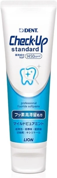 Lion Dent Check-Up Pure Mint Зубная паста для защиты от кариеса со вкусом мяты туба 135г 329770