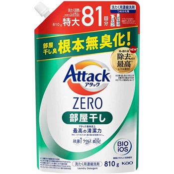 417305 KAO Attack Zero One Hand Type Средство для стирки суперконцентрированное м/у с крышкой 810г 417305 - фото 621