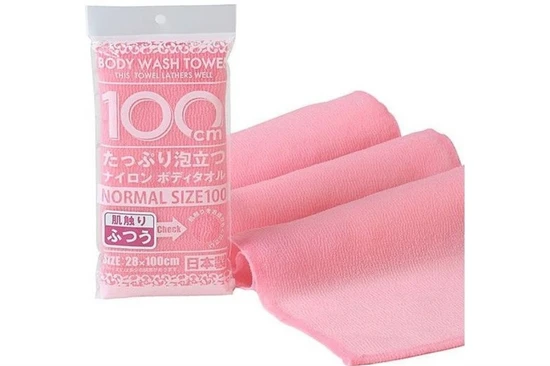 Yokozuna Shower Body Towel Normal Pink Массажная мочалка для тела средней жесткости 546609